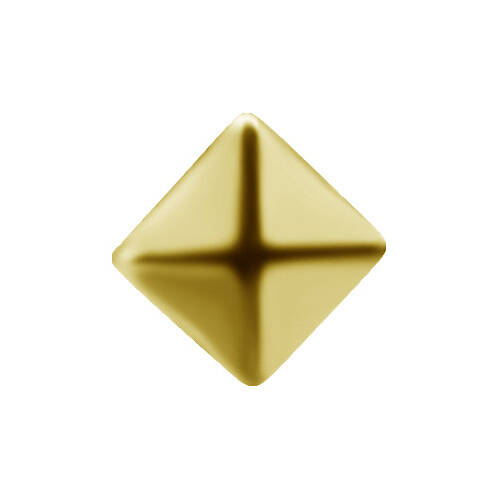 Nakrętka złoto 18K - kwadrat piramida - GD18K-014