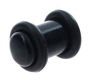 Plug akrylowy z oringiem czarny - PT-006